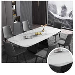 LUXORA DT1063 Style Stone Simplicity Dining Modern Sintered 130-140-160-180cm Table-White