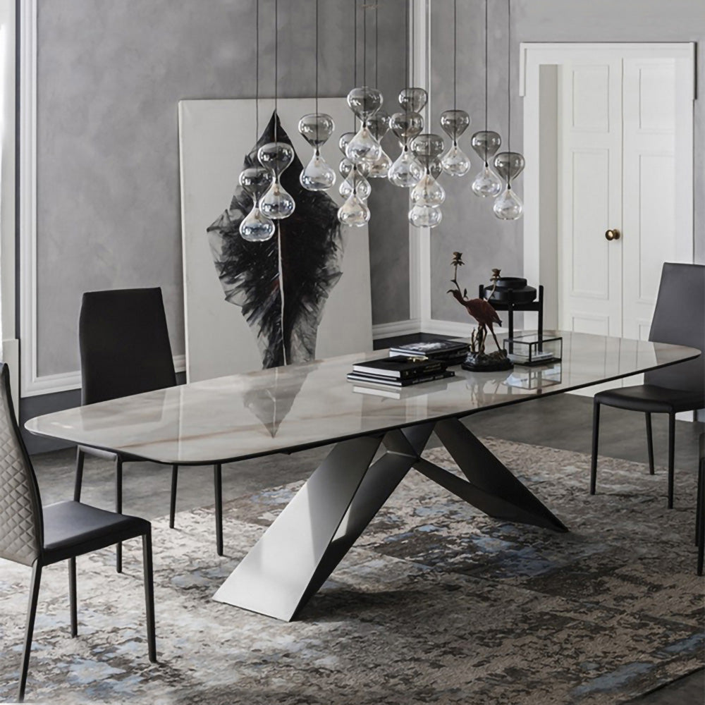 LIVARA DT1064 Style Stone Minimalist Dining 140-160-180cm Sintered Table