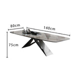 LIVARA DT1064 Style Stone Minimalist Dining 140-160-180cm Sintered Table