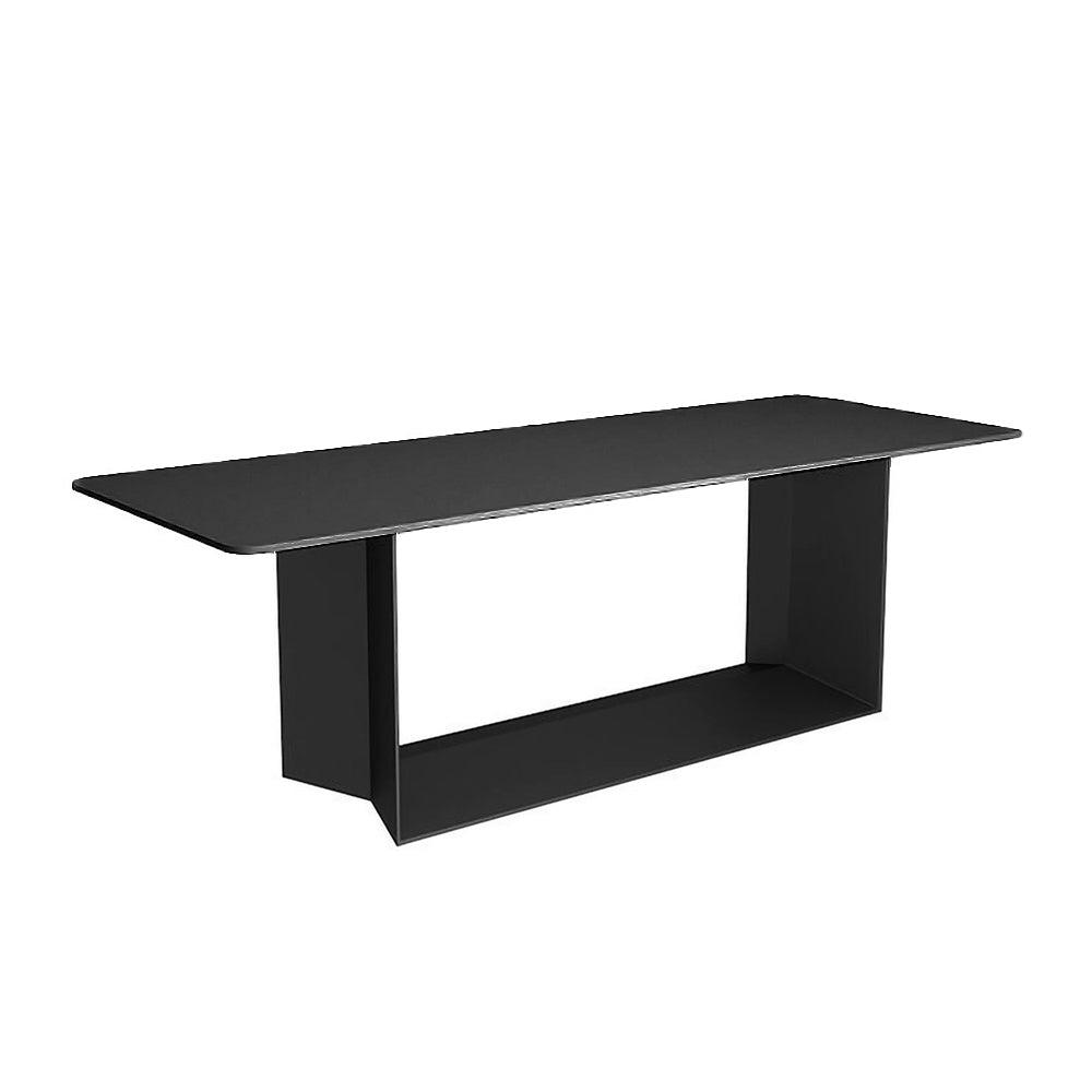 LIVARA DT1065 Style Stone 140-160-180cm Dining Sintered Modern Simplicity Table-Black