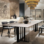 LIVARA DT1067 Style 130-140-160-180cm Dining Stone Sintered Minimalist Table