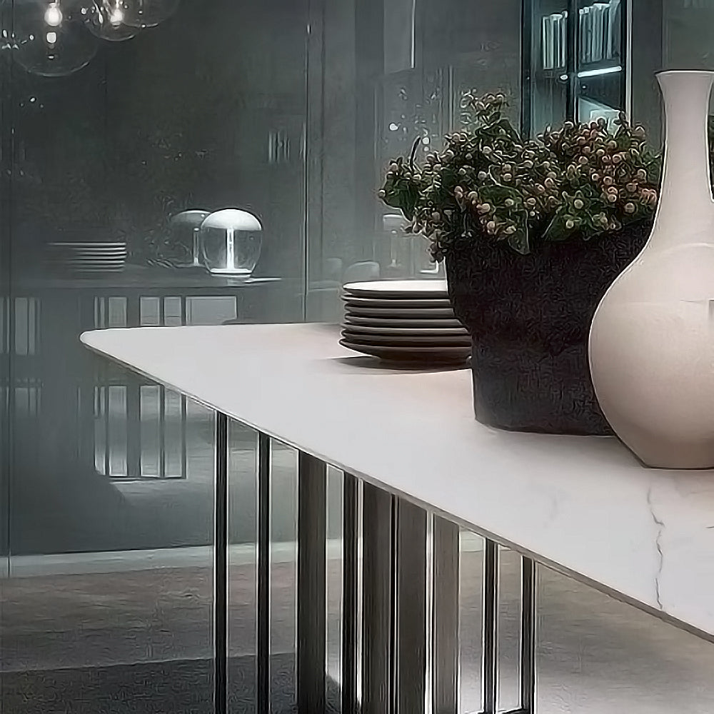 LIVARA DT1067 Style 130-140-160-180cm Dining Stone Sintered Minimalist Table