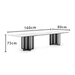 LIVARA DT1067 Style 130-140-160-180cm Dining Stone Sintered Minimalist Table