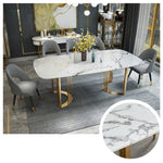 LUXORA DT1068 Luxury Sintered Stone 130-140-160cm Dining Style Light Table