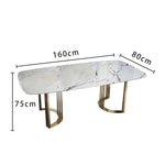 LUXORA DT1068 Luxury Sintered Stone 130-140-160cm Dining Style Light Table