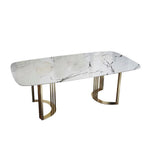 LUXORA DT1068 Luxury Sintered Stone 130-140-160cm Dining Style Light Table
