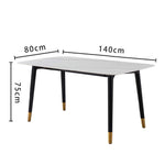 LIVARA DT1073 Style Sintered Light Luxury 120-140-160cm Stone Dining Table
