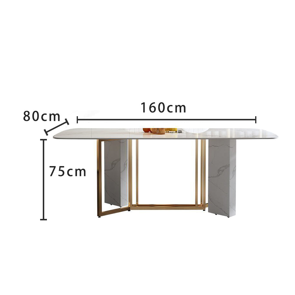 LUXORA DT1077 Style Stone Dining Luxury Sintered 130-140-160-180cm Light Table