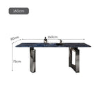 LUXORA DT1095 140/160/180cm Stainless Length Luxury Microcrystalline Stone Dining Steel Table Legs