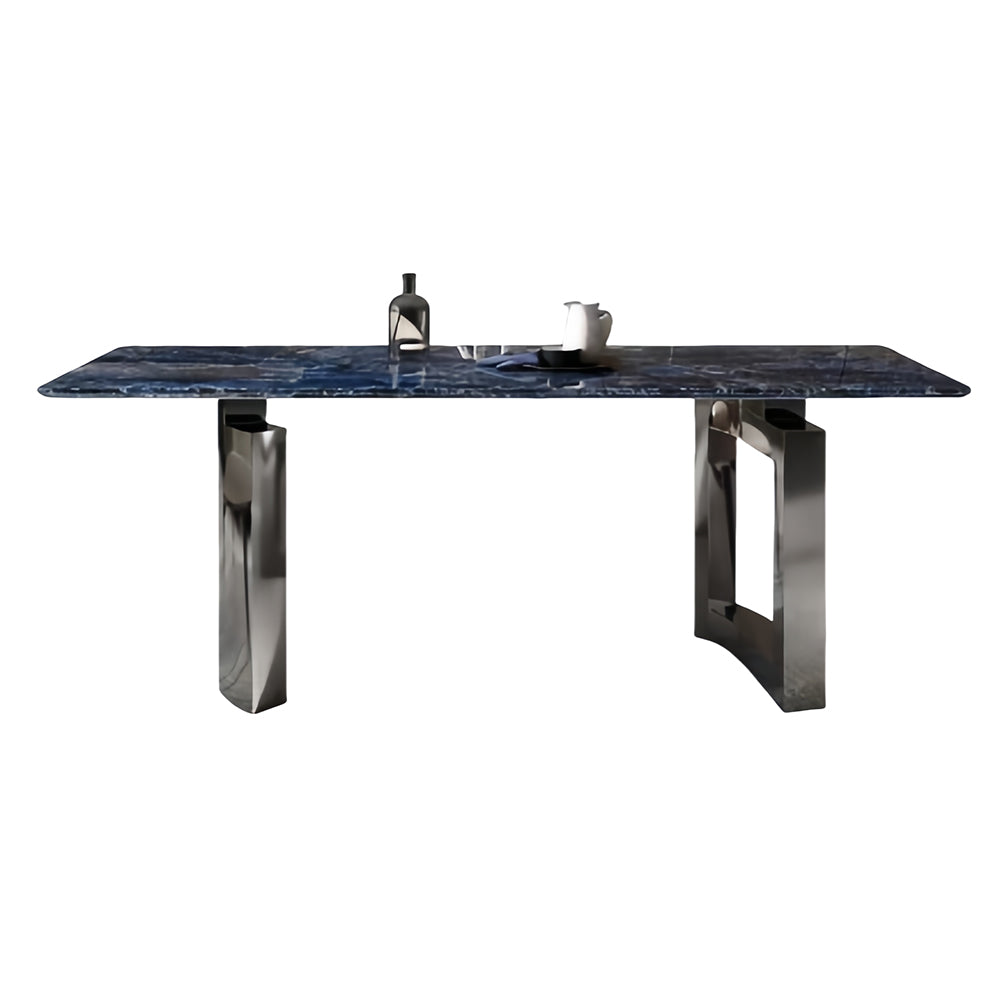 LUXORA DT1095 140/160/180cm Stainless Length Luxury Microcrystalline Stone Dining Steel Table Legs