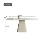 LUXORA DT1100 140/160/180cm Tabletop Steel Length Sintered Carbon Dining Table Stone Legs