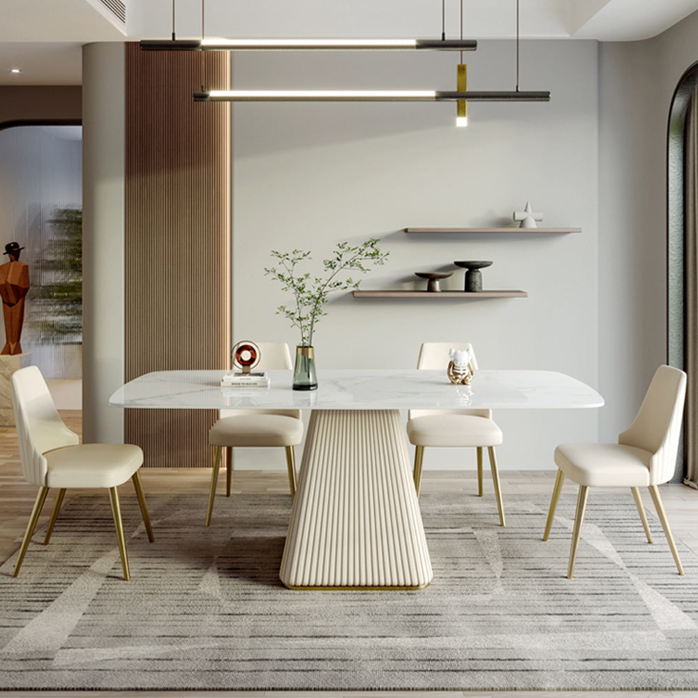 LUXORA DT1100 140/160/180cm Tabletop Steel Length Sintered Carbon Dining Table Stone Legs