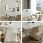 LUXORA DT1100 140/160/180cm Tabletop Steel Length Sintered Carbon Dining Table Stone Legs