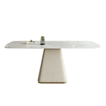 LUXORA DT1100 140/160/180cm Tabletop Steel Length Sintered Carbon Dining Table Stone Legs