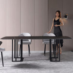 LIVARA DT1101 Sintered Table Stone Tabletop Length Carbon Steel 140/160/180cm Dining Legs
