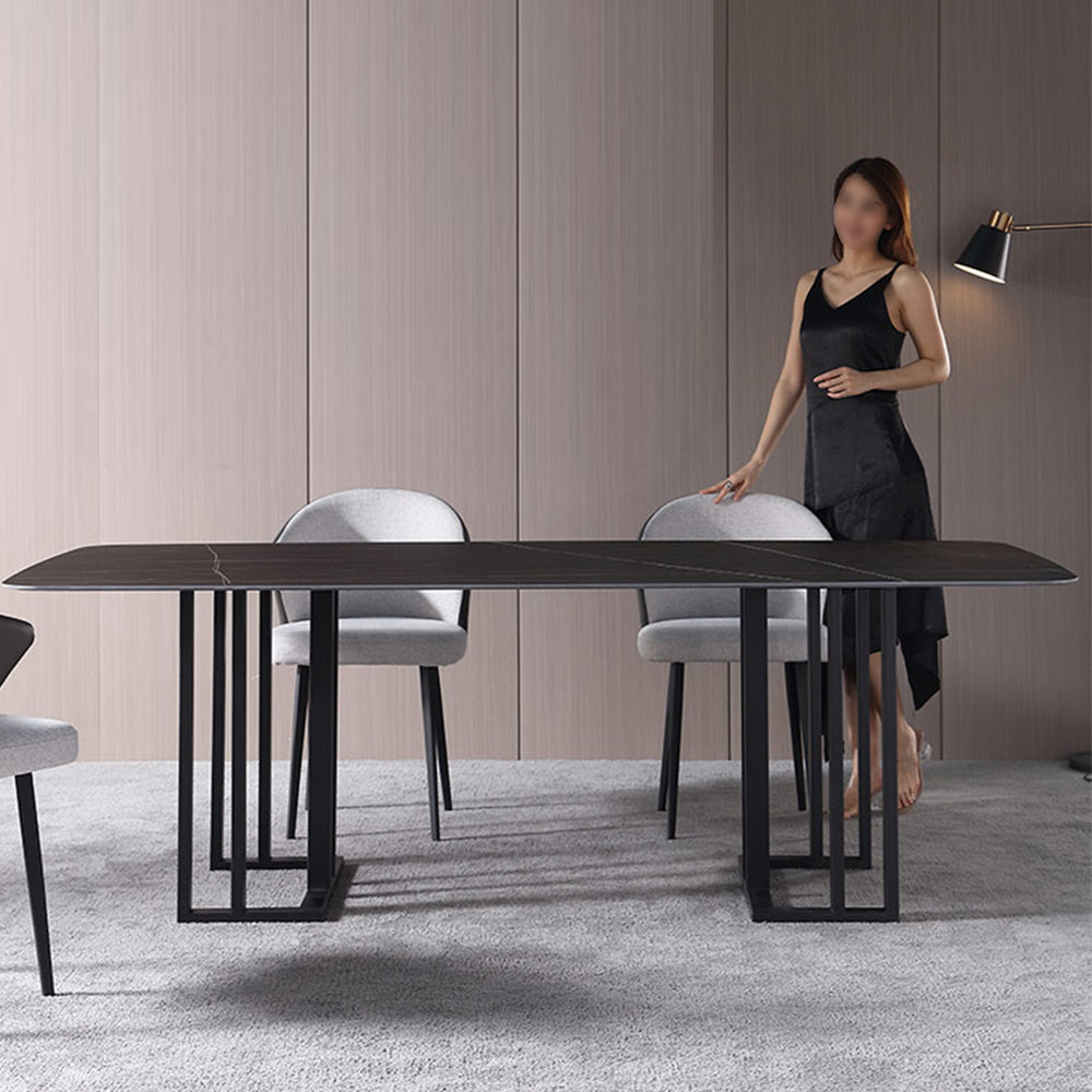 LIVARA DT1101 Sintered Table Stone Tabletop Length Carbon Steel 140/160/180cm Dining Legs