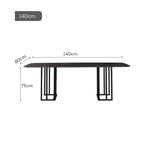 LIVARA DT1101 Sintered Table Stone Tabletop Length Carbon Steel 140/160/180cm Dining Legs