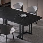 LIVARA DT1101 Sintered Table Stone Tabletop Length Carbon Steel 140/160/180cm Dining Legs