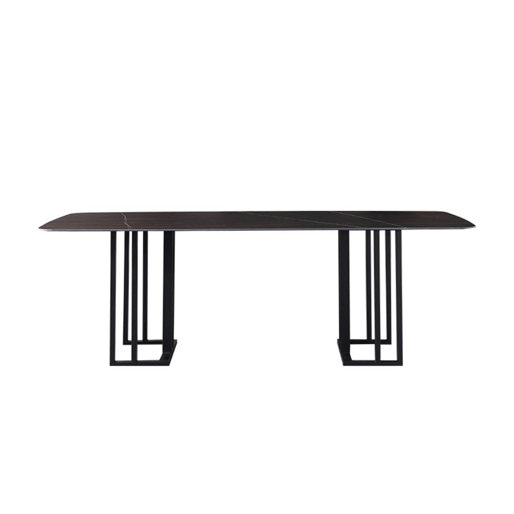 LIVARA DT1101 Sintered Table Stone Tabletop Length Carbon Steel 140/160/180cm Dining Legs