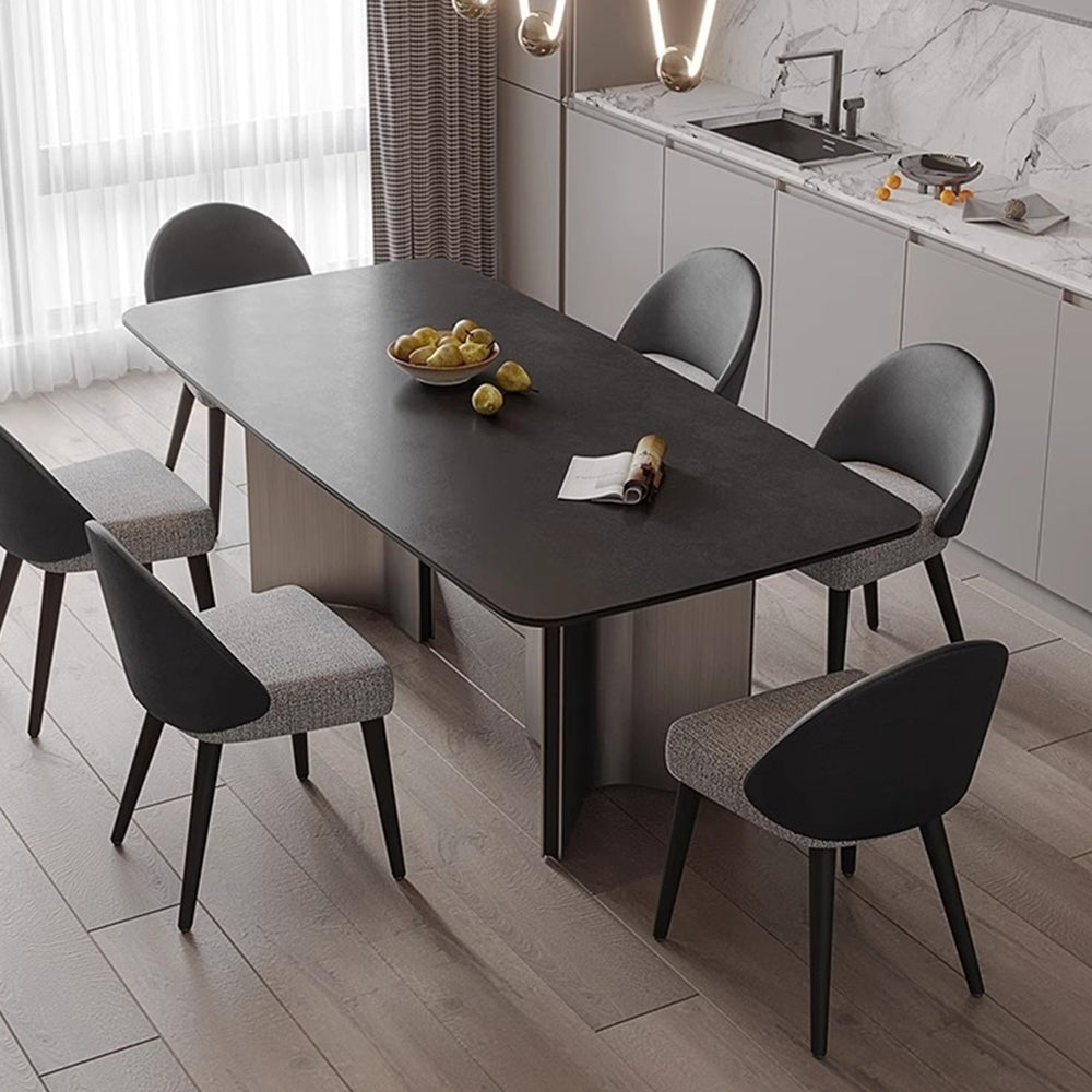 LUXORA DT1103 Length 140/160/180cm Steel Table Stone Carbon Dining Tabletop Sintered Legs