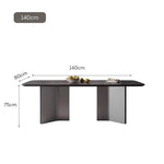 LUXORA DT1103 Length 140/160/180cm Steel Table Stone Carbon Dining Tabletop Sintered Legs