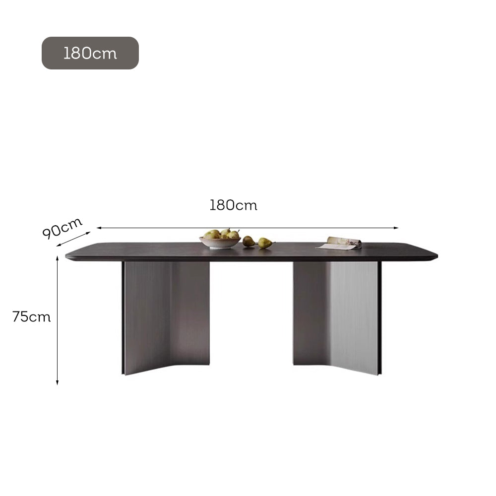 LUXORA DT1103 Length 140/160/180cm Steel Table Stone Carbon Dining Tabletop Sintered Legs