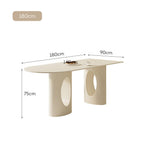 LUXORA DT1104 Sintered Tabletop Length 140/160/180cm Stone Dining Minimalist Table Style