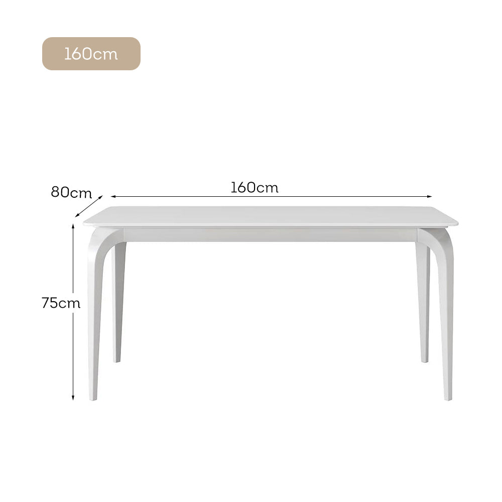 LIVARA DT1105 Steel Tabletop Dining 140/160/180cm Sintered Carbon Length Table Stone Legs
