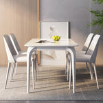 LIVARA DT1105 Steel Tabletop Dining 140/160/180cm Sintered Carbon Length Table Stone Legs