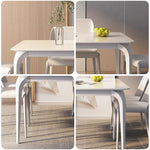 LIVARA DT1105 Steel Tabletop Dining 140/160/180cm Sintered Carbon Length Table Stone Legs