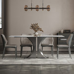 LUXORA DT1110 Sintered 140/160/180cm Stone Tabletop Stainless Dining Length Table Steel Frame