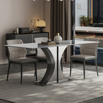 LUXORA DT1110 Sintered 140/160/180cm Stone Tabletop Stainless Dining Length Table Steel Frame