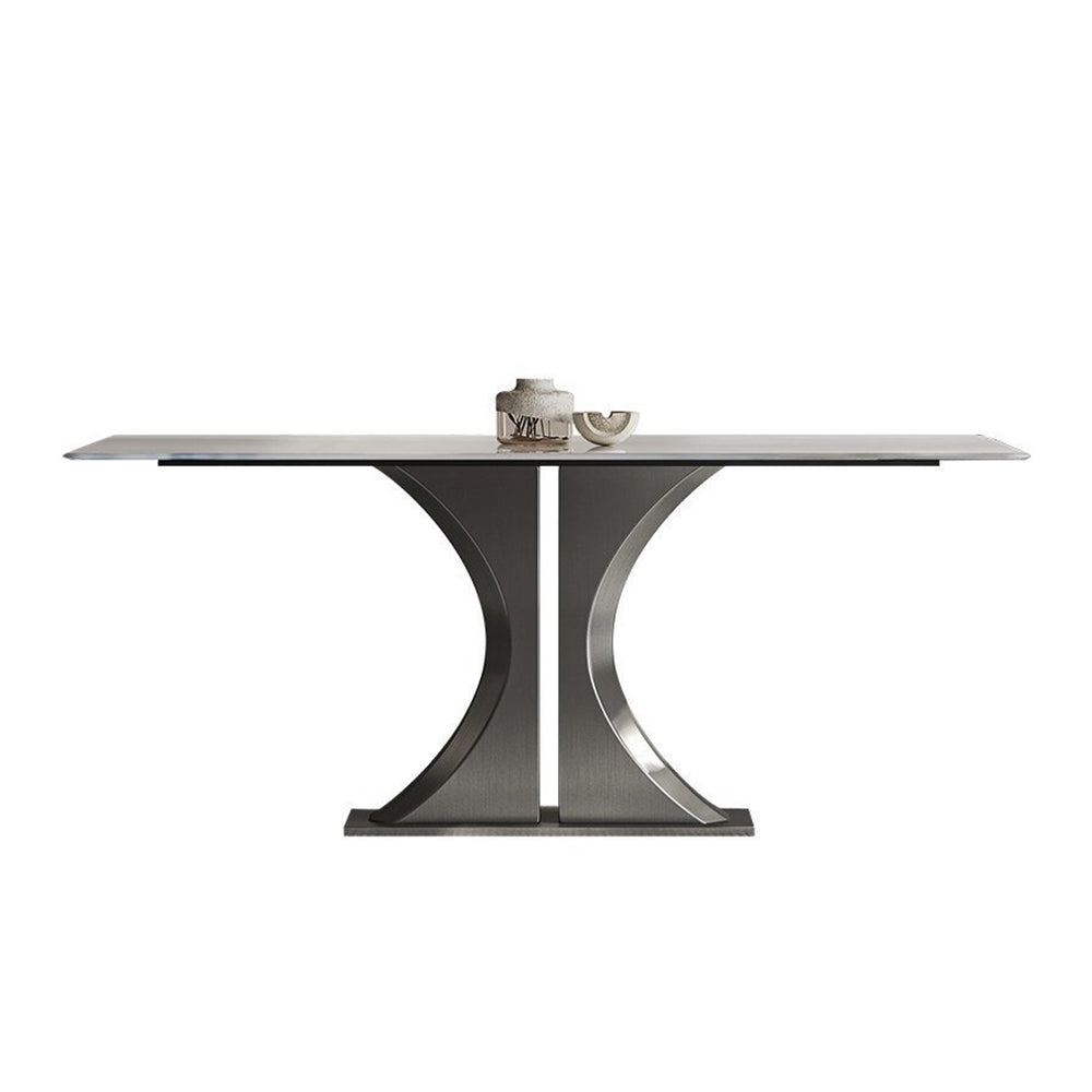 LUXORA DT1110 Sintered 140/160/180cm Stone Tabletop Stainless Dining Length Table Steel Frame
