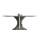 LUXORA DT1110 Sintered 140/160/180cm Stone Tabletop Stainless Dining Length Table Steel Frame