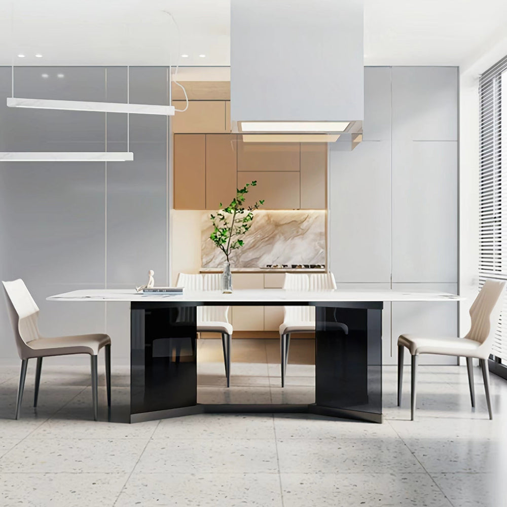 LUXORA DT1119 Length Dining 140/160/180cm Stone Stainless Sintered Table Steel Tabletop Frame
