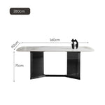 LUXORA DT1119 Length Dining 140/160/180cm Stone Stainless Sintered Table Steel Tabletop Frame
