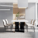 LUXORA DT1119 Length Dining 140/160/180cm Stone Stainless Sintered Table Steel Tabletop Frame
