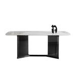 LUXORA DT1119 Length Dining 140/160/180cm Stone Stainless Sintered Table Steel Tabletop Frame