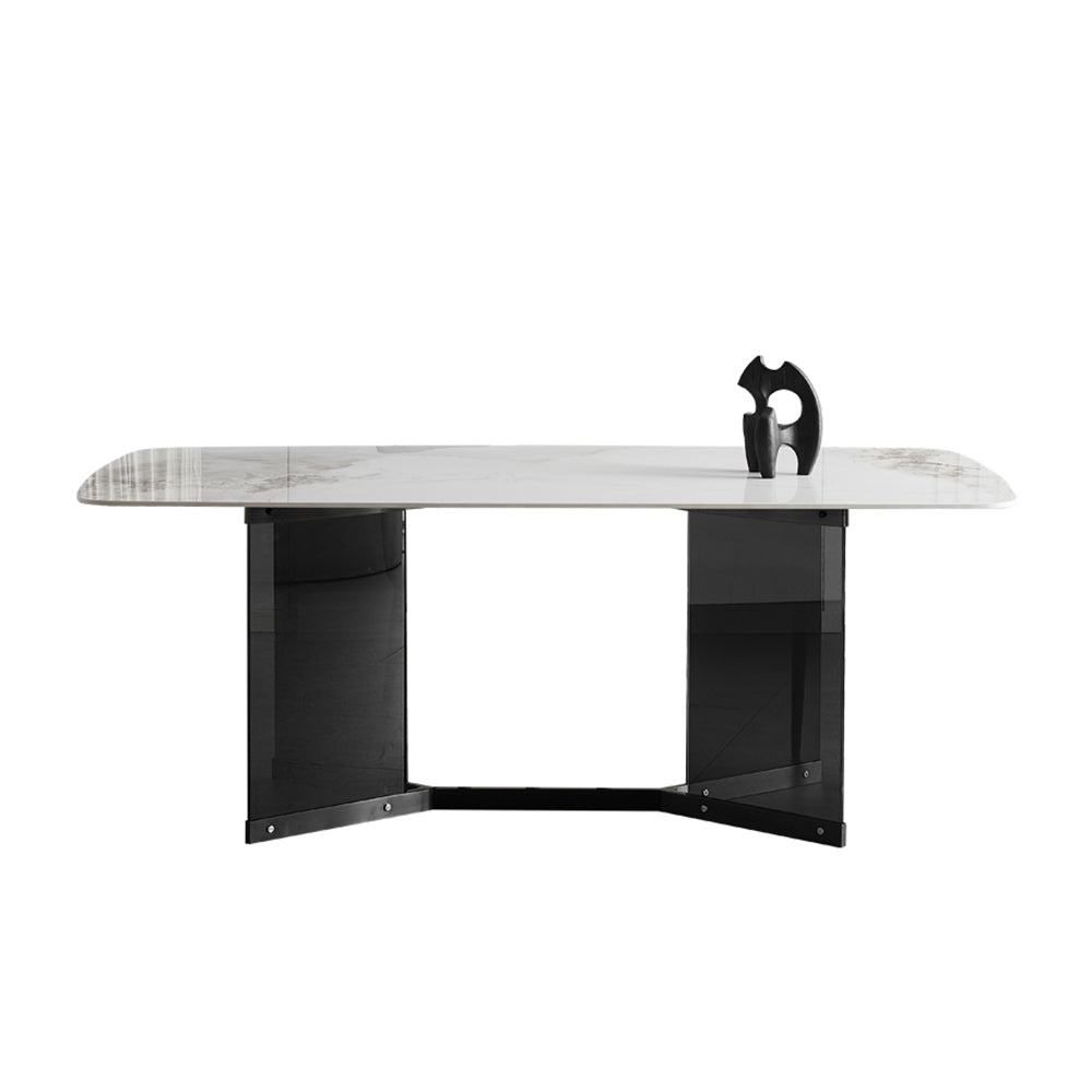LUXORA DT1119 Length Dining 140/160/180cm Stone Stainless Sintered Table Steel Tabletop Frame