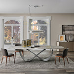 LUXORA DT1122 Steel 140/160/180cm Carbon Length Sintered Tabletop Stone Table Dining Legs