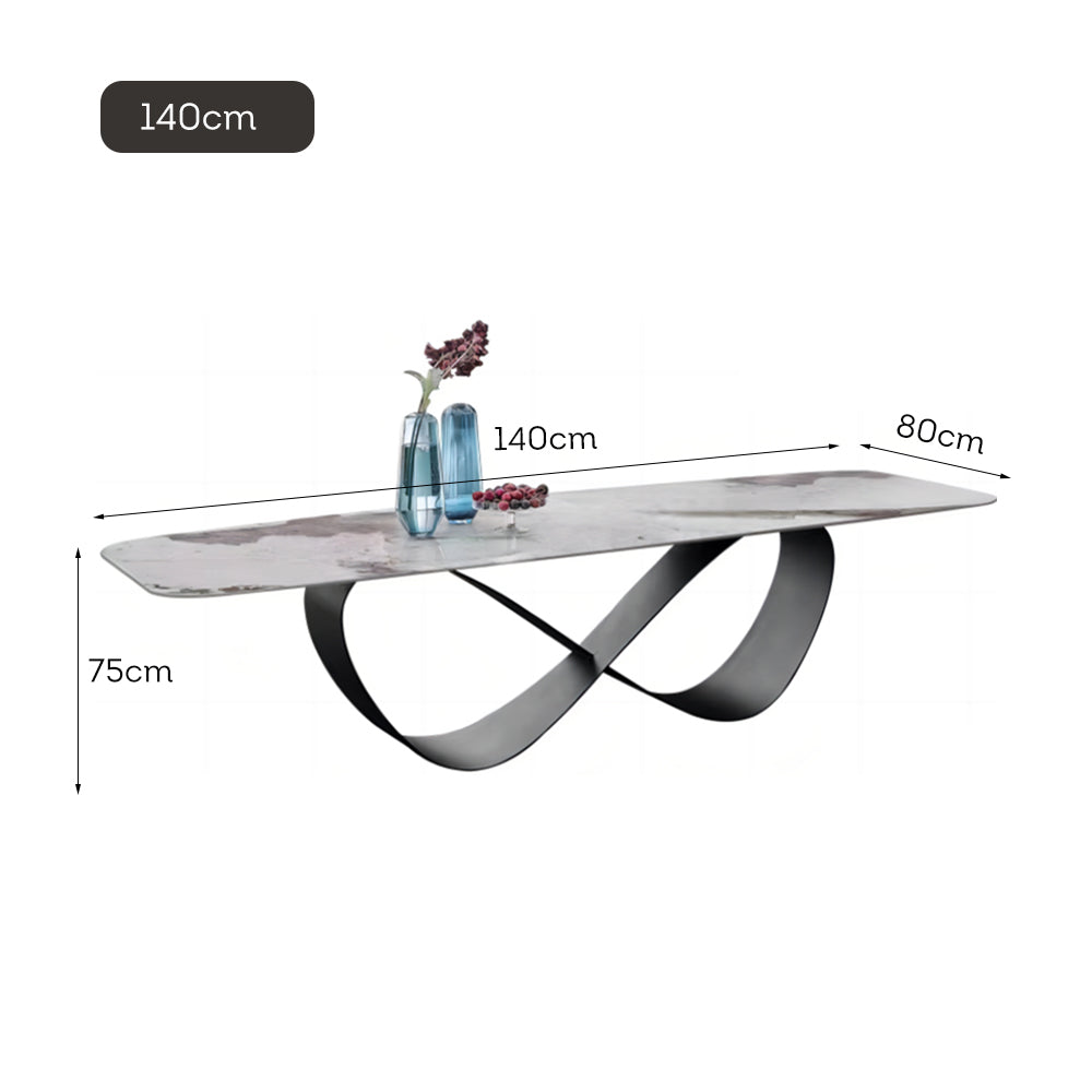 LUXORA DT1122 Steel 140/160/180cm Carbon Length Sintered Tabletop Stone Table Dining Legs