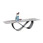 LUXORA DT1122 Steel 140/160/180cm Carbon Length Sintered Tabletop Stone Table Dining Legs