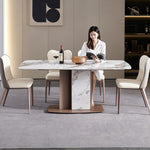 LUXORA DT1129 Light Stone Sintered 130-140-150-160cm Dining Luxury Style Table