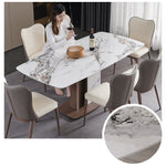 LUXORA DT1129 Light Stone Sintered 130-140-150-160cm Dining Luxury Style Table