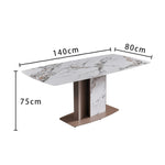 LUXORA DT1129 Light Stone Sintered 130-140-150-160cm Dining Luxury Style Table