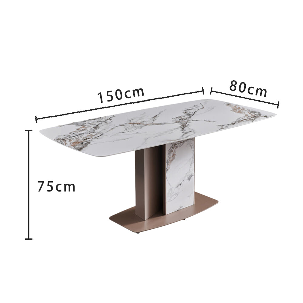LUXORA DT1129 Light Stone Sintered 130-140-150-160cm Dining Luxury Style Table