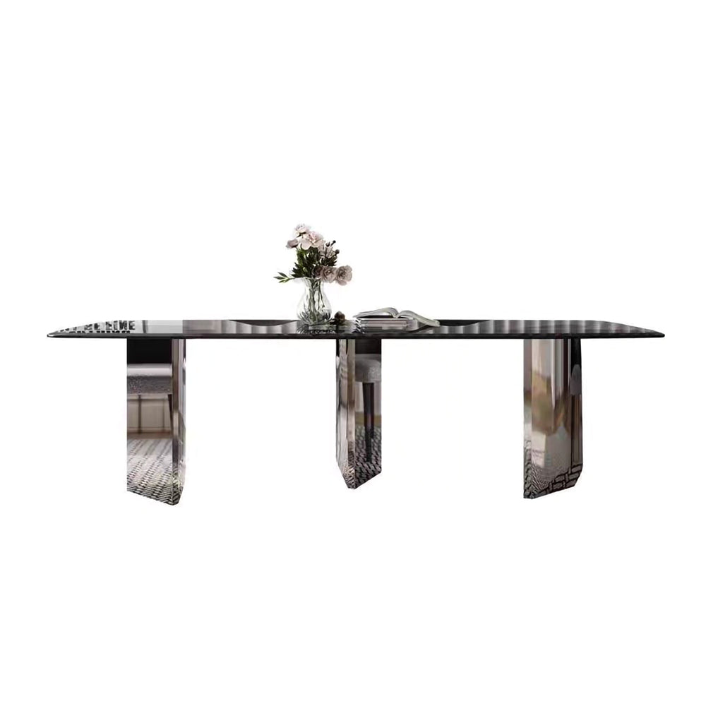 LUXORA DT1157 Tempered Glass Minimalist Dining Style 160-180-200cm Table