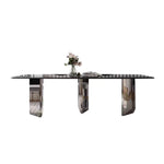 LUXORA DT1157 Tempered Glass Minimalist Dining Style 160-180-200cm Table