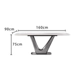 LUXORA DT1161 Style Dining 130-140-160-180cm Stone Sintered Minimalist Table