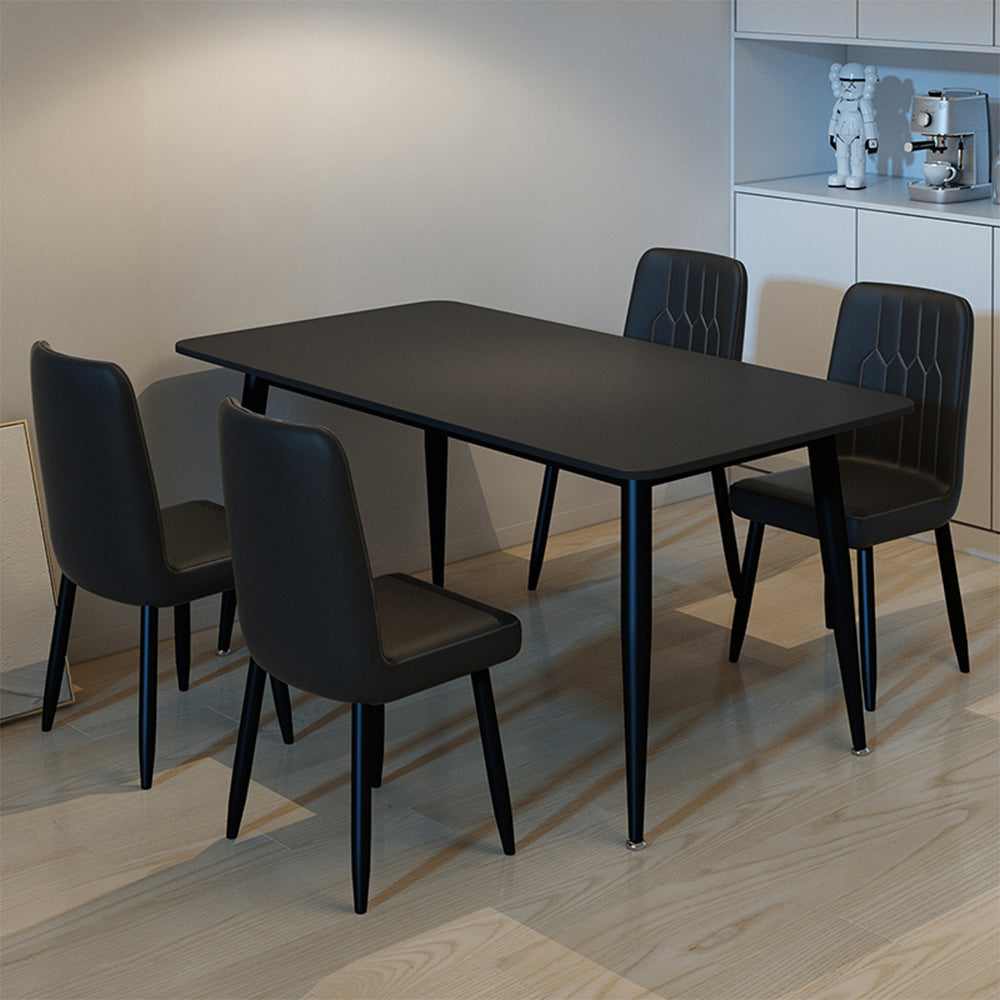 LIVARA DT1162 Sintered Stone 130-140-160-180cm Minimalist Dining Style Table-Black